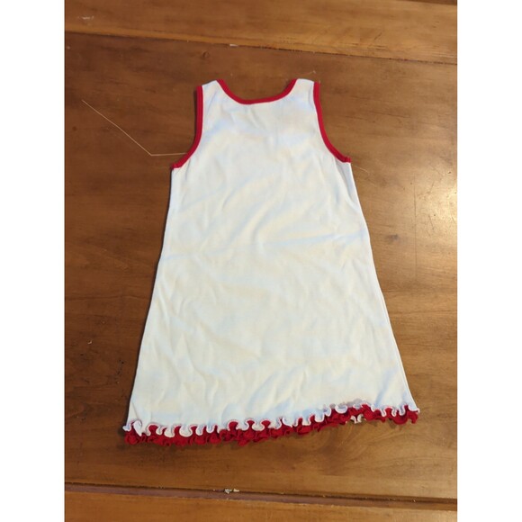 3 Kavio baby girls infant size 24 month tank dress white with red trim brand new - Picture 4 of 5